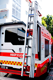 exterior of fire medical vehicle