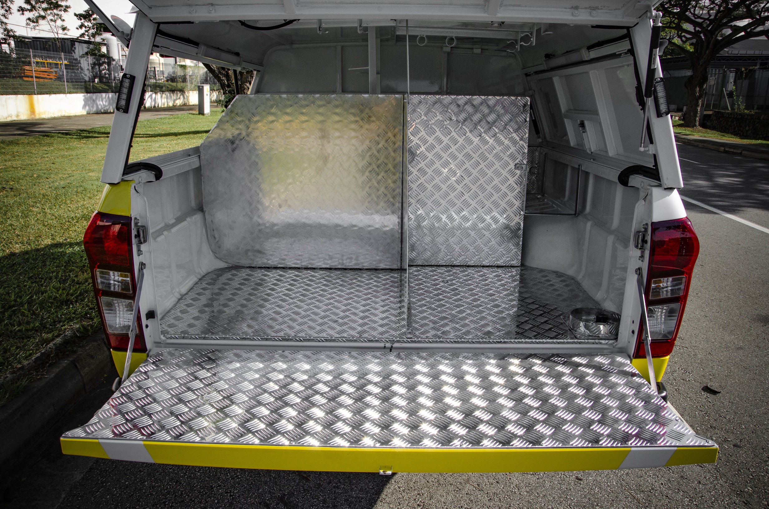 interior of flood response vehicle